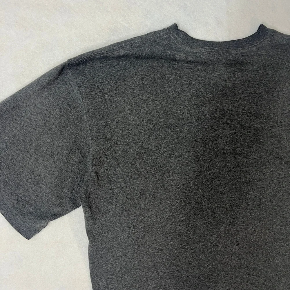 Vintage Adidas Mens Size Large T-shirt Gray Black Spell‎ Out Athletic Y2K 2000's